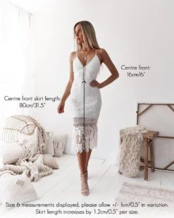 Estelle Lace Midi Dress - White -Curvy Charm Store 0871 7dbbf586 9305 4c3e 810a 7eaba1a6aa5f