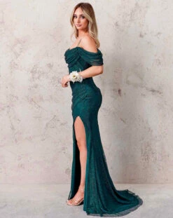 Marlow Off Shoulder Beaded Mesh Gown - Emerald -Curvy Charm Store 10FB4D74 A986 4879 BABA 7F12B5A97442 1 201 a