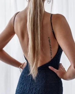 Mesina Lace Dress - Navy -Curvy Charm Store 11716