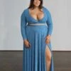 Alice Two Piece Metallic Jersey Gown - Sky Blue 1 Alice Two Piece Metallic Jersey Gown - Sky Blue -Curvy Charm Store 1767FEB2 5112 44AA A7D7 1A45BC92FBBC 1 201 a