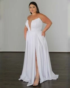 Belle Scuba Gown - White 16 Belle Scuba Gown - White -Curvy Charm Store 1FED4E1A BC41 42E5 8459 54A92A1E20DD 1 201 a