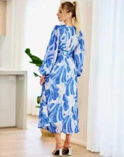Poppy Chiffon Maxi Dress - Blue Print 11 Poppy Chiffon Maxi Dress - Blue Print -Curvy Charm Store 1N3A3939 83bfeaaa 5d9e 4994 9cb9 dd31db663a71