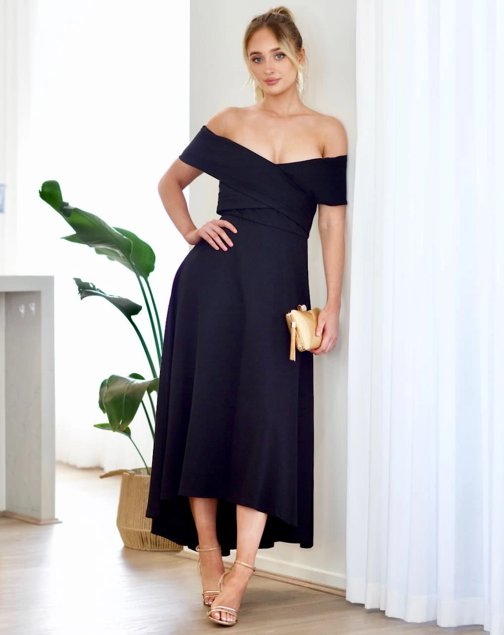 Belina Midi Dress- Black 4 Belina Midi Dress- Black - Image 2