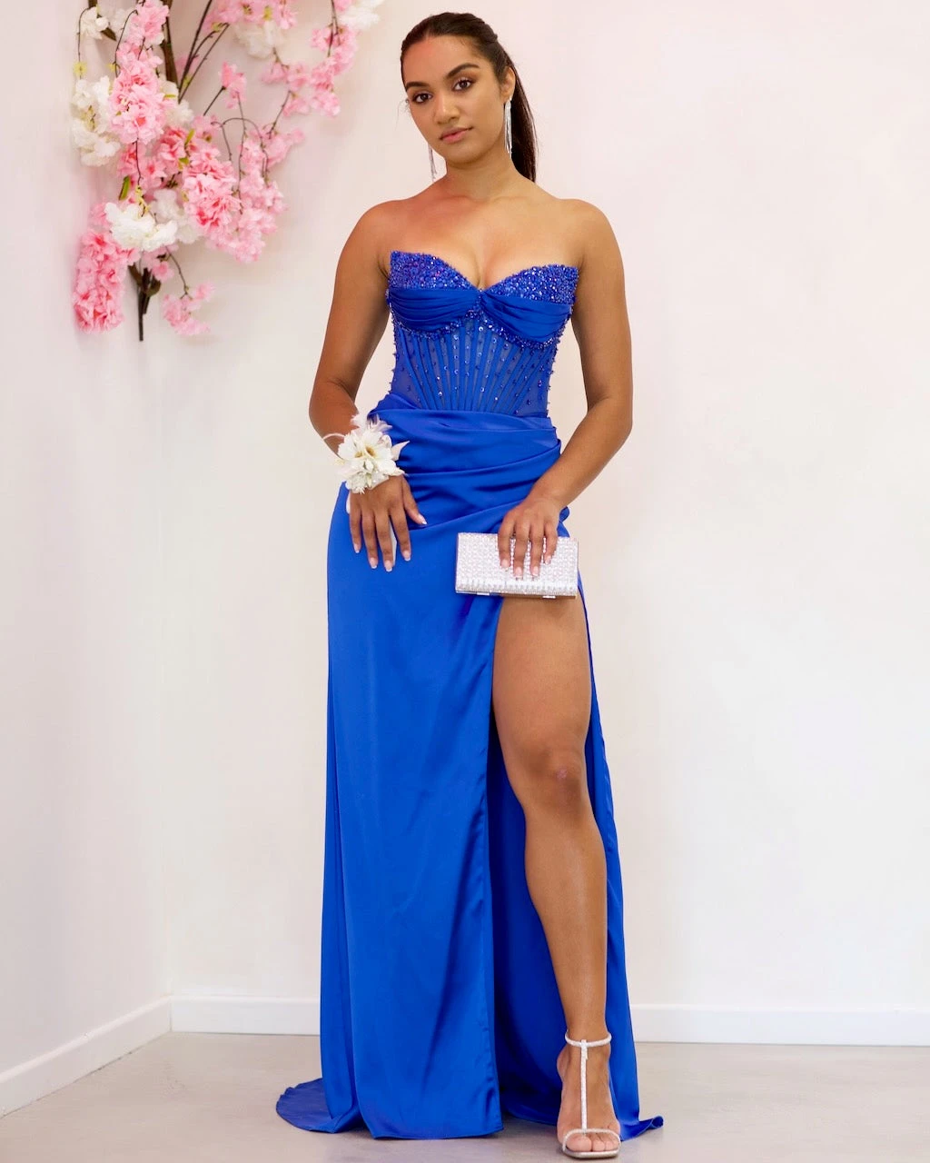 Theodora Embellished Corset Gown - Royal Blue 10 Theodora Embellished Corset Gown - Royal Blue - Image 8