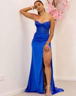 Theodora Embellished Corset Gown - Royal Blue 12 Theodora Embellished Corset Gown - Royal Blue -Curvy Charm Store 1N3A5160