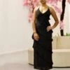 Jolene Ruffle Maxi Dress - Black 2 Jolene Ruffle Maxi Dress - Black -Curvy Charm Store 1N3A6256