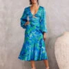 Kora Satin Midi Dress - Green/Blue Print 1 Kora Satin Midi Dress - Green/Blue Print -Curvy Charm Store 20713C40 D1AC 429A A2F8 3A97F23441D2 1 201 a