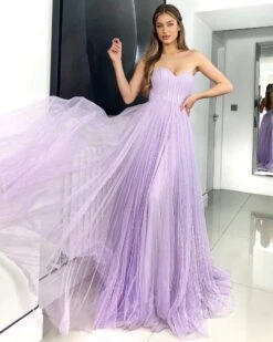 Tasha Tulle Glitter Gown - Lilac