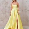 Paola Strapless Gown - Lemon