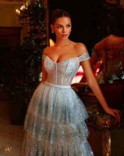 Maxine Layered Glitter Gown - Ice Blue -Curvy Charm Store 297FB475 9D68 4EA8 8D20 A9EFC626AD7C 1 201 a