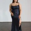 Issy Stretch Shimmer Gown - Midnight Navy 1 Issy Stretch Shimmer Gown - Midnight Navy -Curvy Charm Store 2CB9ED6C 4F94 4A4C AF69 034C8E4EC8DA 1 201 a