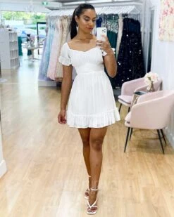 Masie Mini Dress - White -Curvy Charm Store 3 aacaae3b 7581 4aa9 97c1 453d634162c7