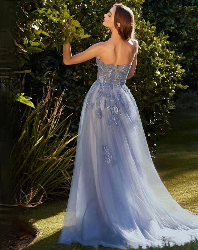 Azura Strapless Gown - Paris Blue 7 Azura Strapless Gown - Paris Blue - Image 5