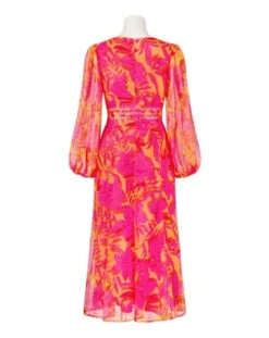 Isadora Chiffon Midi Dress - Pink Floral -Curvy Charm Store 6BF292C7 1E12 4D37 8807 9B4922C0657C 1 201 a