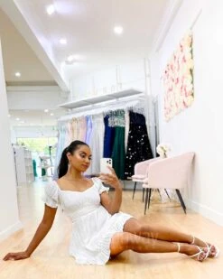 Masie Mini Dress - White -Curvy Charm Store 7 70aef5a8 83ea 448c aedc c2923b3a564c