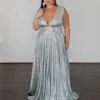 Sabrina Stretch Shimmer Gown - Seafoam -Curvy Charm Store 8396EEE2 3499 454A 8EEC 7644280568FF 1 201 a