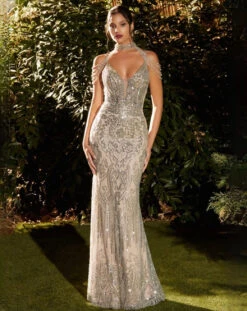 Pippa Beaded Gown - Silver/Nude -Curvy Charm Store 8C83A0C8 F2BC 43E5 AEF1 30CA448EB63E 1 201 a