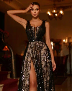 Aisha Feather Sequin Gown - Black And Nude 19 Aisha Feather Sequin Gown - Black And Nude -Curvy Charm Store ACB64417 91C1 4CC0 881F 718747BFD49B 1 201 a