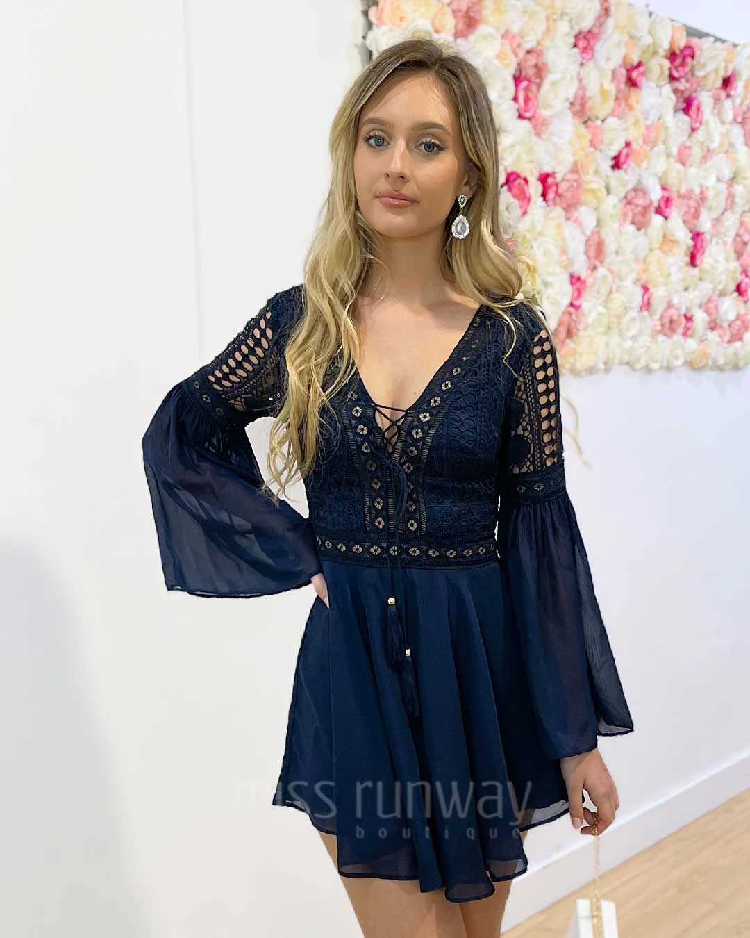 Alyse Lace Dress - Navy 5 Alyse Lace Dress - Navy - Image 3