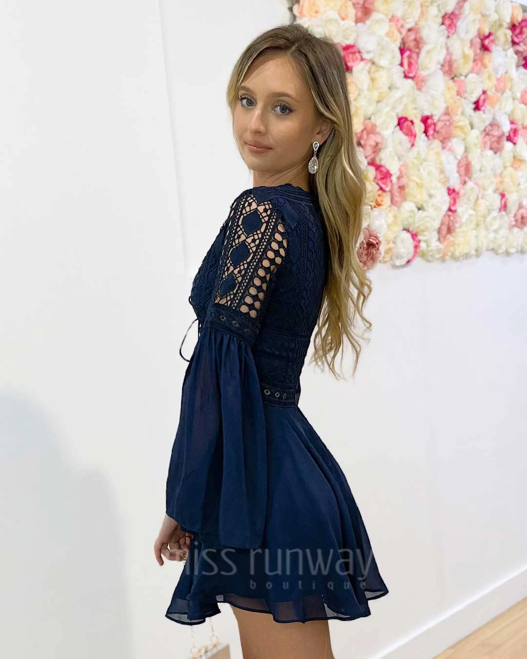 Alyse Lace Dress - Navy 8 Alyse Lace Dress - Navy - Image 6