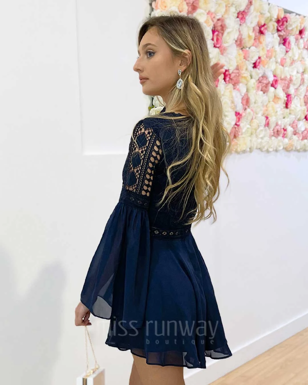 Alyse Lace Dress - Navy 6 Alyse Lace Dress - Navy - Image 4