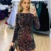 Amara Sequin Mini Dress - Navy Multi 2 Amara Sequin Mini Dress - Navy Multi -Curvy Charm Store Amara Sequin Dress Navy Multi 1 893ee9e7 38a4 4b6c 8d89 09197bfce231