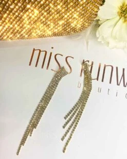 Audrey Earrings - Gold -Curvy Charm Store Audrey Earrings Gold Flat2