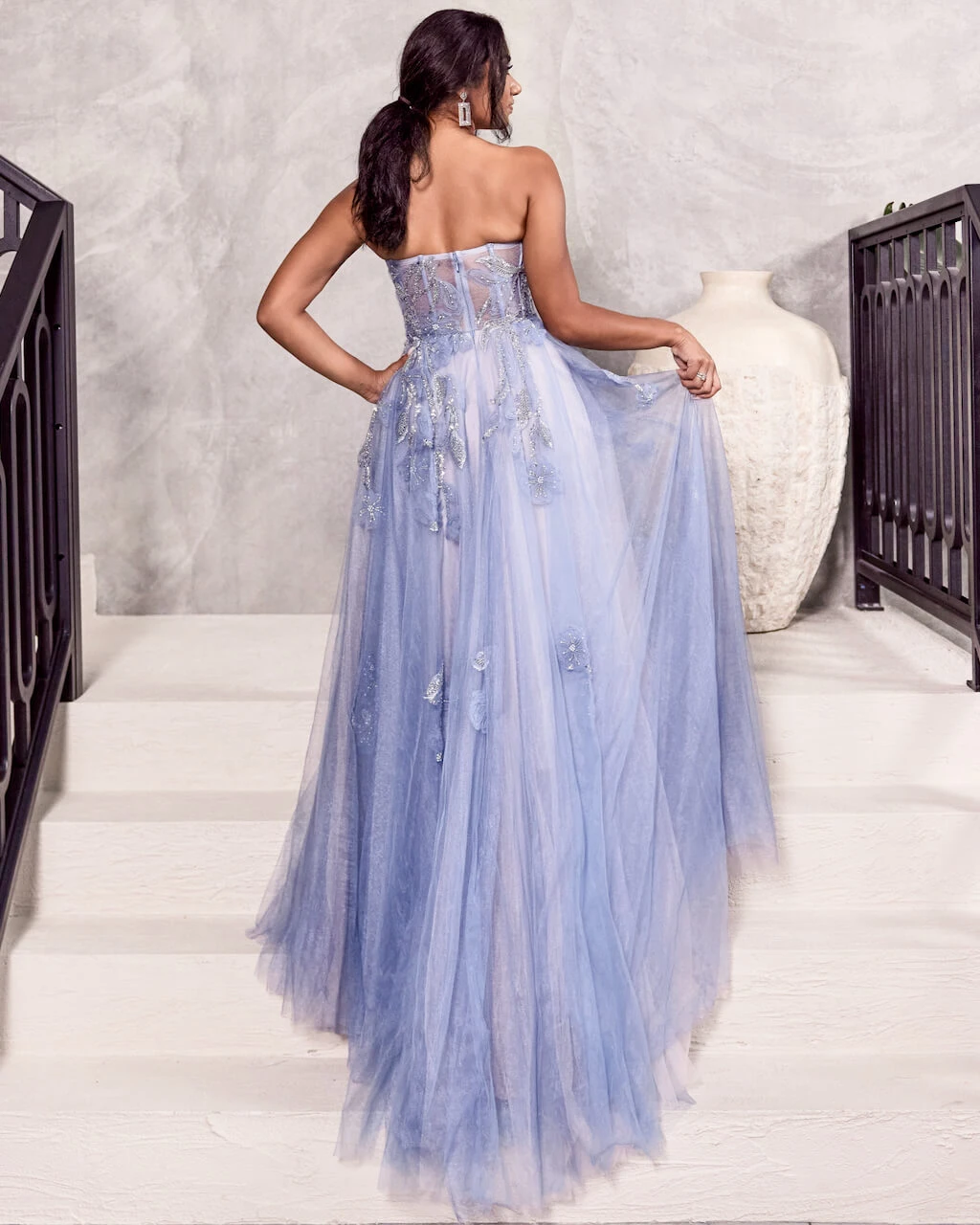Azura Strapless Gown - Paris Blue 4 Azura Strapless Gown - Paris Blue - Image 2