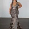 Ryley Stretch Shimmer Gown - Copper -Curvy Charm Store BC5376F9 1711 4F64 9AE4 10EC9532CB16 1 201 a