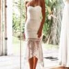 Mesina Lace Dress - White 2 Mesina Lace Dress - White -Curvy Charm Store Bethany Lace Dress Font White
