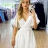 Blanca Mini Dress - White -Curvy Charm Store Blanca Mini Dress White 3