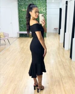 Brienne Midi Dress - Black 24 Brienne Midi Dress - Black -Curvy Charm Store Brienne Midi Dress Black 5