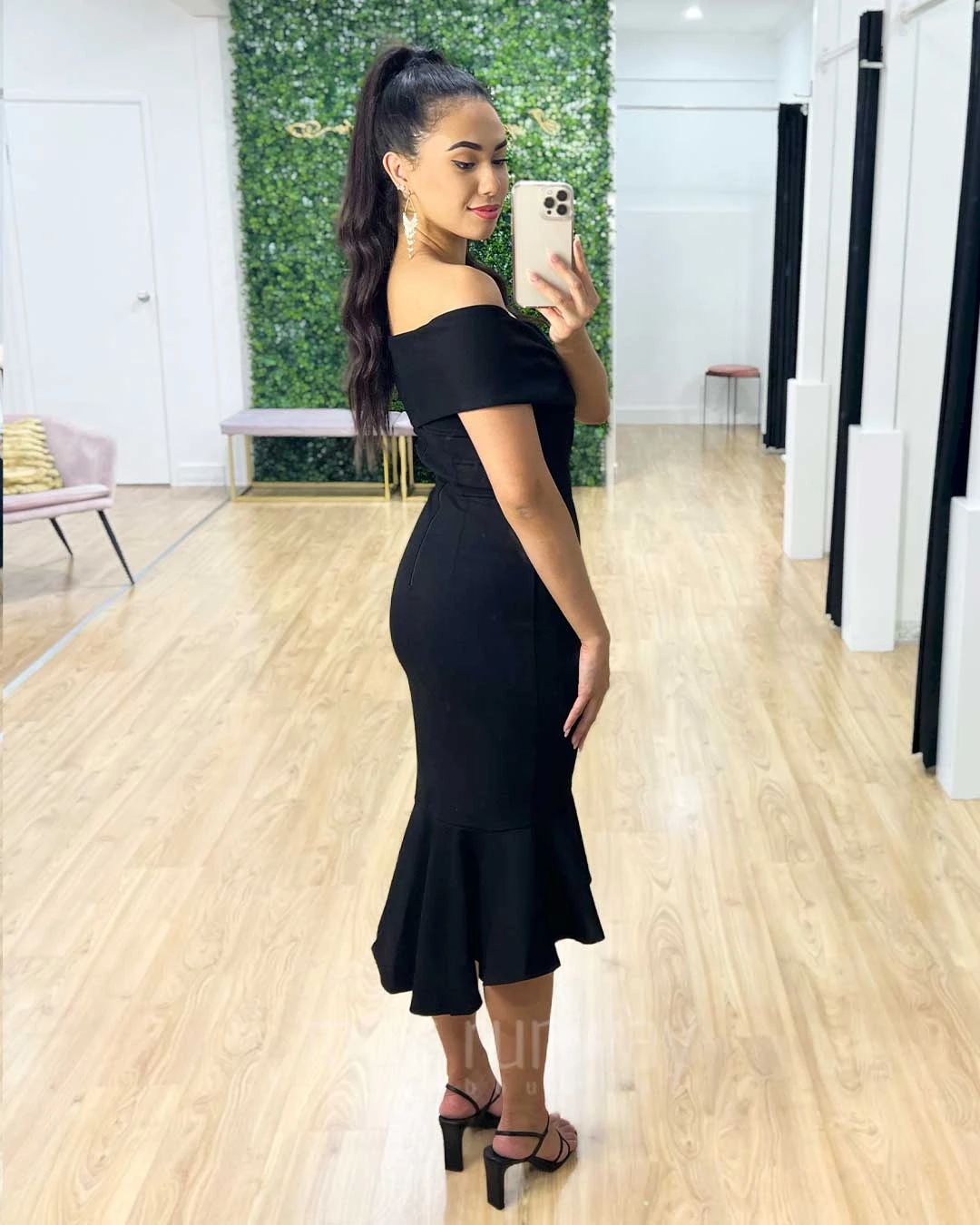 Brienne Midi Dress - Black 11 Brienne Midi Dress - Black - Image 9