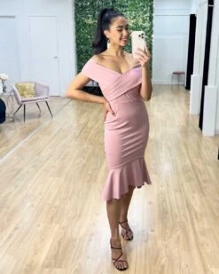 Brienne Midi Dress - Dusty Pink 20 Brienne Midi Dress - Dusty Pink -Curvy Charm Store Brienne Midi Dress Dusty Pink 1