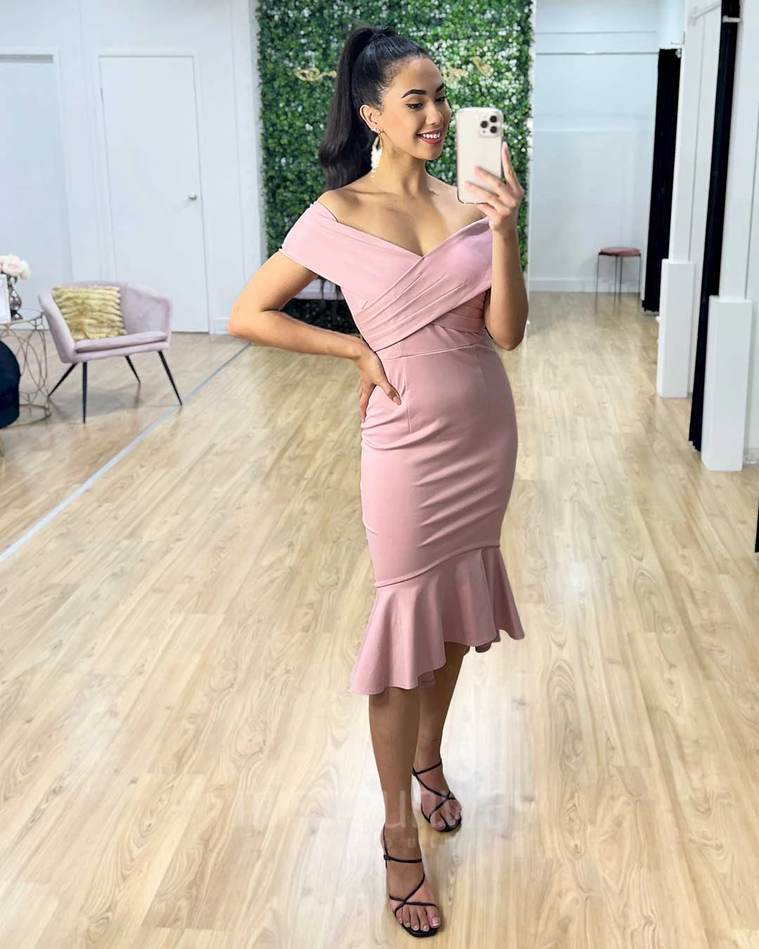 Brienne Midi Dress - Dusty Pink 10 Brienne Midi Dress - Dusty Pink - Image 8