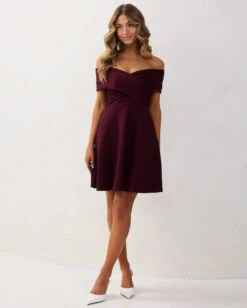 Britt Mini Dress - Mahogany