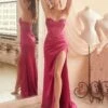 Theodora Embellished Corset Gown - Fuchsia -Curvy Charm Store CD295 fuchsia