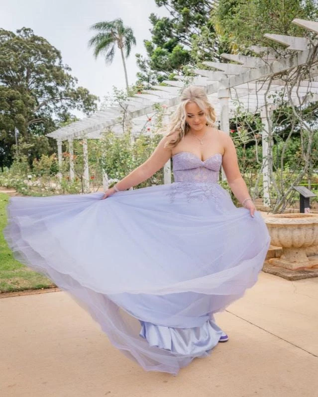 Hailey Tulle Glitter Gown - Lilac 4 Hailey Tulle Glitter Gown - Lilac - Image 2