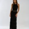 Calliope Maxi Top And Skirt Set - Black -Curvy Charm Store Calliope.set .black