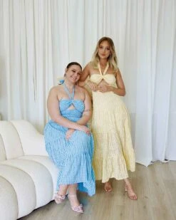 Camille Maxi Dress - Blue -Curvy Charm Store Camille Maxi Dress Kiara Paige 1 Blue