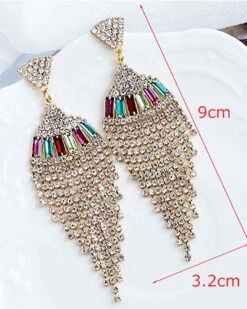 Carla Diamante Earrings - Multi -Curvy Charm Store Carla Diamante Earings Measurements Multi