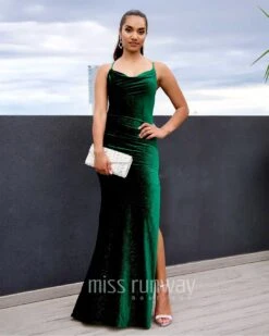 CheriseSparkle Velvet Gown - Emerald