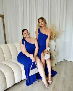 Carmela Glitter Gown - Cobalt -Curvy Charm Store Carmela Glitter Gown Kiara Paige 5 Cobalt