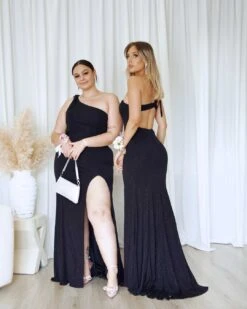Carmela Glitter Gown - Black 21 Carmela Glitter Gown - Black -Curvy Charm Store Carmela Glitter Gown Paige Kiara 1 Black