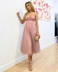 Carrie Midi Dress - Blush -Curvy Charm Store Carrie Midi Dress Blush 4