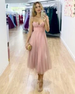 Carrie Midi Dress - Blush -Curvy Charm Store Carrie Midi Dress Blush 5