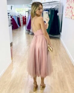 Carrie Midi Dress - Blush -Curvy Charm Store Carrie Midi Dress Blush 7