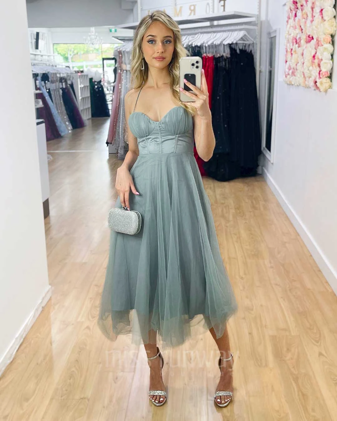 Carrie Midi Dress - Sage 8 Carrie Midi Dress - Sage - Image 6