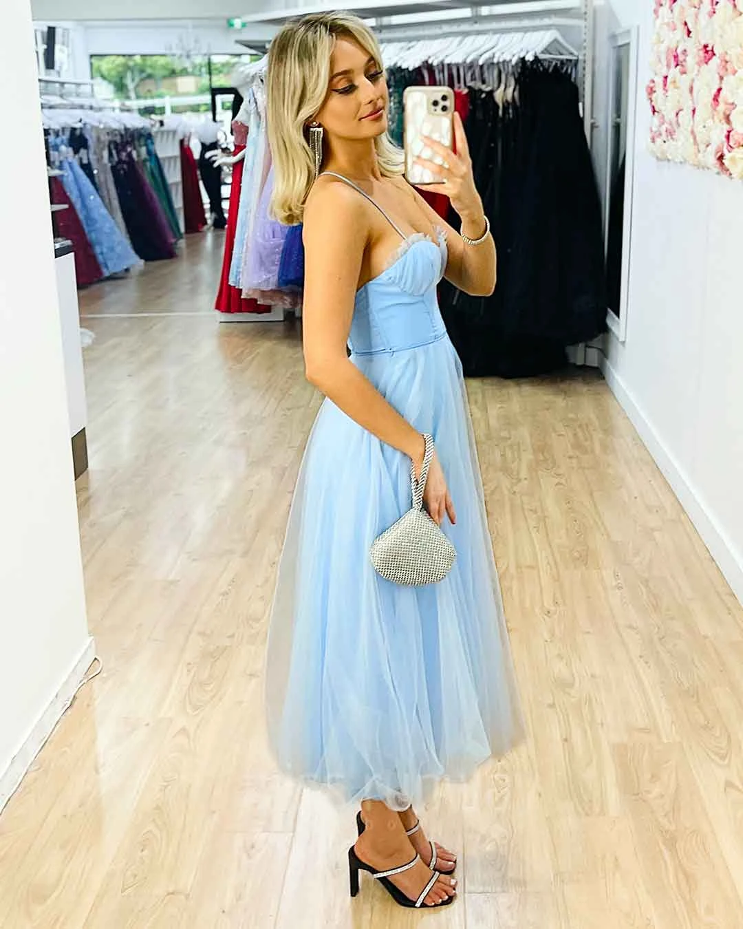 Carrie Midi Dress - Light Blue 6 Carrie Midi Dress - Light Blue - Image 4