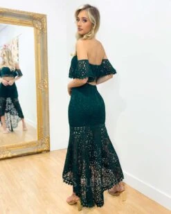 Celine Lace Set - Emerald Green 13 Celine Lace Set - Emerald Green -Curvy Charm Store Celine Lace Set Emerald Green 7